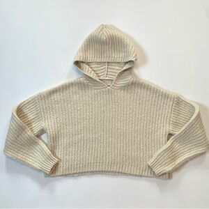 Urban Outfitters Cream Knit Hoodie Sweater